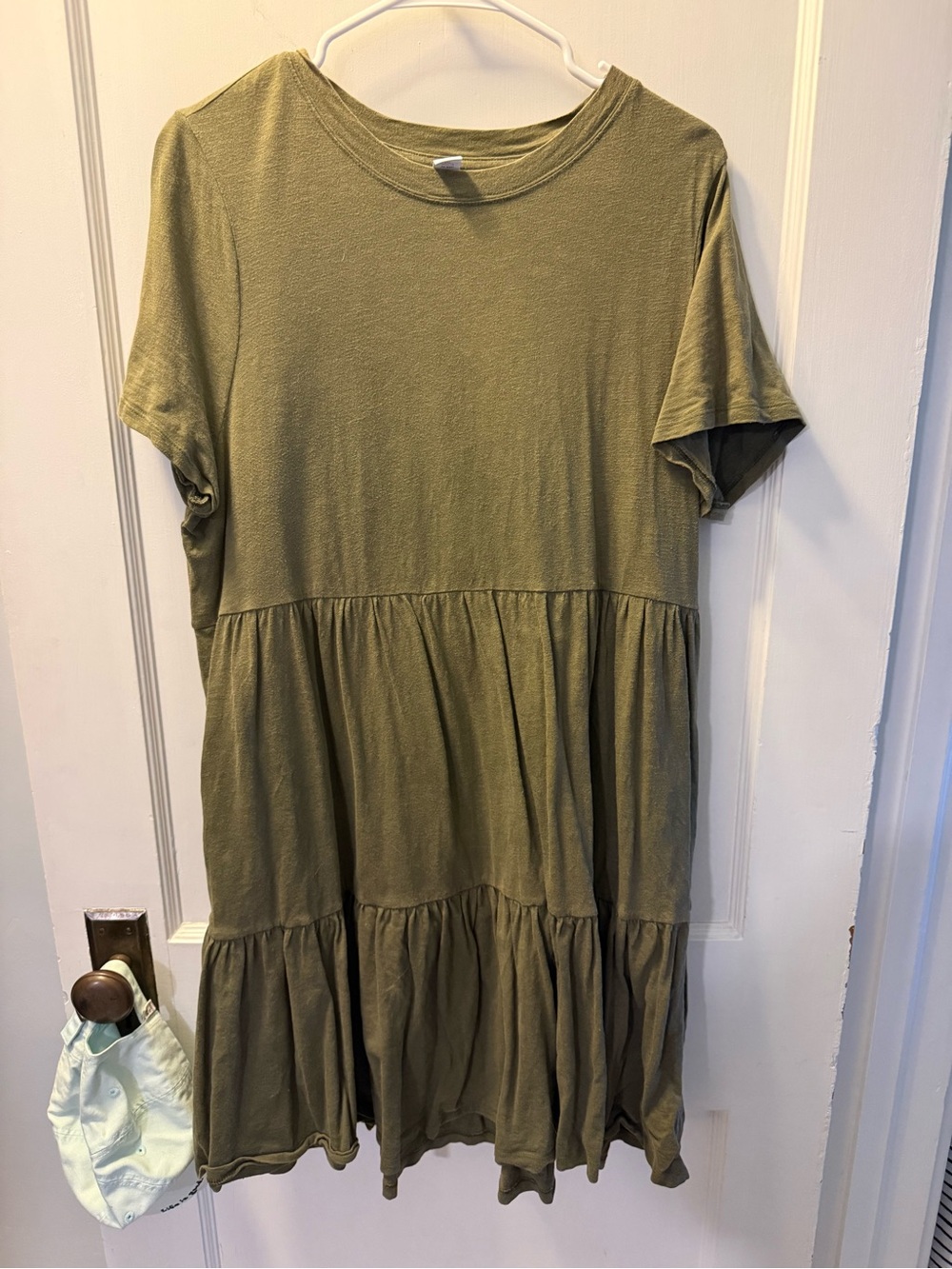 Old Navy Olive Green Short Sleeve Tunic Dress